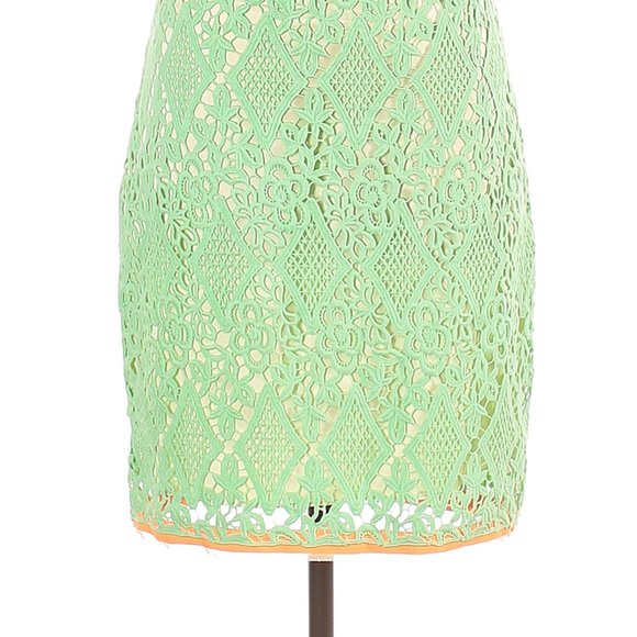 Elie Tahari Green "Bella" Lace Skirt NEW Sz. 4 - Picture 4 of 6